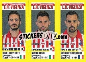 Sticker Daniel Cappelletti / Nicola Pasini / Anthony Taugourdeau - Calciatori 2021-2022 - Panini