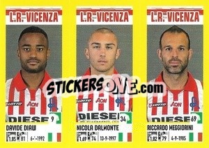Sticker Davide Diaw / Nicola Dalmonte / Riccardo Meggiorini - Calciatori 2021-2022 - Panini