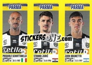 Sticker Pasquale Schiattarella / Stanko Juric / Juan Brunetta