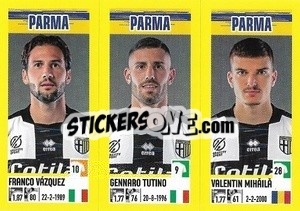 Cromo Franco Vázquez / Gennaro Tutino / Valentin Mihaila - Calciatori 2021-2022 - Panini