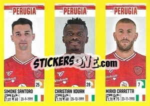 Cromo Simone Santoro / Christian Kouan / Mirko Carretta - Calciatori 2021-2022 - Panini