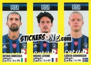 Sticker Antonio Caracciolo / Maxime Leverbe / Hjörtur Hermannsson - Calciatori 2021-2022 - Panini