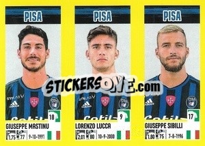 Figurina Giuseppe Mastinu / Lorenzo Lucca / Giuseppe Sibilli - Calciatori 2021-2022 - Panini