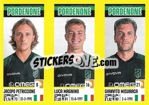 Figurina Jacopo Petriccione / Luca Magnino / Gianvito Misuraca - Calciatori 2021-2022 - Panini