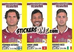 Figurina Perparim Hetemaj / Karim Laribi / Federico Ricci - Calciatori 2021-2022 - Panini