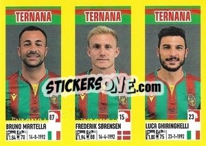 Sticker Bruno Martella / Frederik Sørensen / Luca Ghiringhelli - Calciatori 2021-2022 - Panini