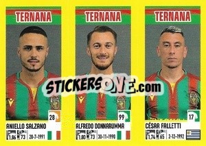 Cromo Aniello Salzano / Alfredo Donnarumma / César Falletti - Calciatori 2021-2022 - Panini