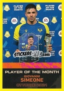 Sticker Giovanni Simeone - Ottobre 2021 - Calciatori 2021-2022 - Panini