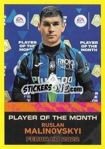 Sticker Ruslan Malinovsky - Febbraio 2022 - Calciatori 2021-2022 - Panini