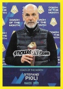 Figurina Stefano Pioli - Marzo 2022 - Calciatori 2021-2022 - Panini