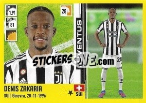Sticker Denis Zakaria (Juventus) - Calciatori 2021-2022 n. M21 - Panini
