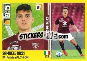 Figurina Samuele Ricci (Torino) - Calciatori 2021-2022 - Panini