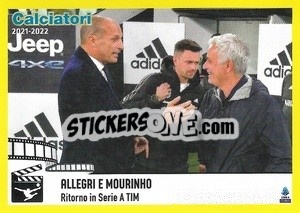 Sticker Allegri / Mourinho (Juventus - Roma) - Calciatori 2021-2022 n. C3 - Panini