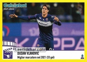Figurina Dušan Vlahovic (Fiorentina) - Calciatori 2021-2022 - Panini