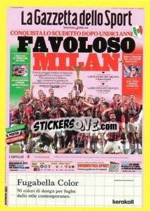 Sticker Gazzetta - Favoloso Milan