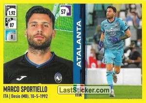 Figurina Marco Sportiello - Calciatori 2021-2022 - Panini