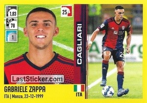 Cromo Gabriele Zappa - Calciatori 2021-2022 - Panini