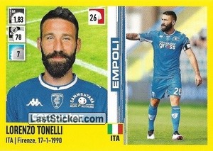 Figurina Lorenzo Tonelli - Calciatori 2021-2022 - Panini