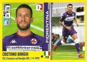 Sticker Cristiano Biraghi - Calciatori 2021-2022 - Panini