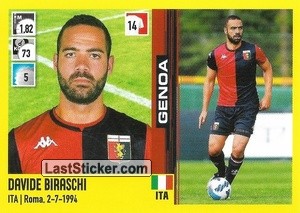 Sticker Davide Biraschi - Calciatori 2021-2022 - Panini