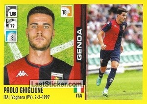 Sticker Paolo Ghiglione - Calciatori 2021-2022 - Panini