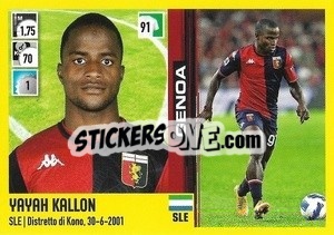 Figurina Yayah Kallon - Calciatori 2021-2022 - Panini