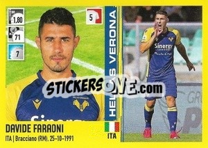 Figurina Davide Faraoni - Calciatori 2021-2022 - Panini