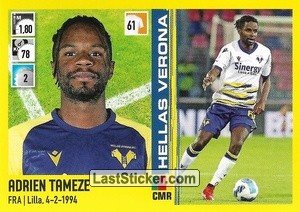 Cromo Adrien Tameze - Calciatori 2021-2022 - Panini