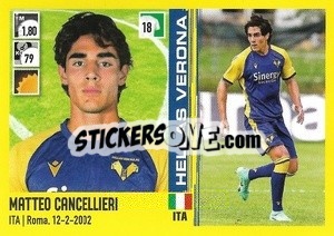 Cromo Matteo Cancellieri - Calciatori 2021-2022 - Panini