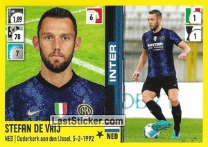 Cromo Stefan De Vrij - Calciatori 2021-2022 - Panini