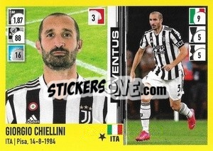 Sticker Giorgio Chiellini - Calciatori 2021-2022 n. 216 - Panini