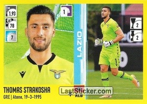 Sticker Thomas Strakosha - Calciatori 2021-2022 - Panini