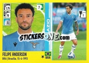 Sticker Felipe Anderson - Calciatori 2021-2022 - Panini