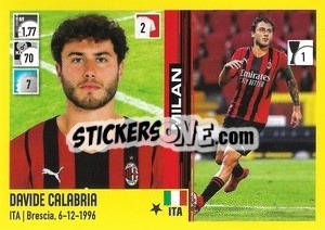 Sticker Davide Calabria - Calciatori 2021-2022 - Panini