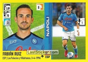Sticker Fabián Ruiz - Calciatori 2021-2022 - Panini