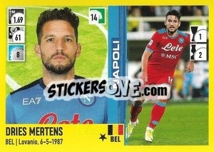 Sticker Dries Mertens - Calciatori 2021-2022 n. 314 - Panini