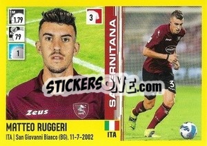Sticker Matteo Ruggeri - Calciatori 2021-2022 - Panini