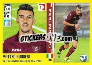 Cromo Matteo Ruggeri - Calciatori 2021-2022 - Panini