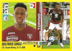 Sticker Wilfried Singo - Calciatori 2021-2022 - Panini