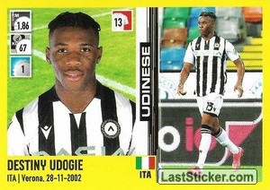 Figurina Destiny Udogie - Calciatori 2021-2022 - Panini