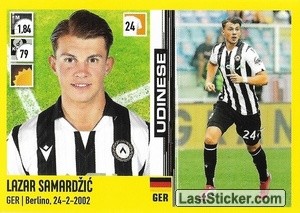 Sticker Lazar Samardžic - Calciatori 2021-2022 - Panini