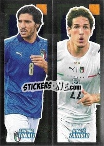 Sticker Sandro Tonali / Niccolò Zaniolo - Calciatori 2021-2022 n. 534 - Panini