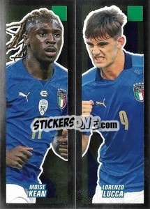 Sticker Moise Kean / Lorenzo Lucca - Calciatori 2021-2022 - Panini