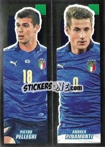 Sticker Pietro Pellegri / Andrea Pinamonti - Calciatori 2021-2022 - Panini