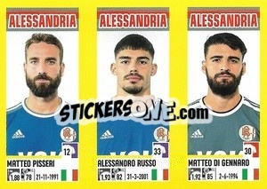 Cromo Matteo Pisseri / Alessandro Russo / Matteo Di Gennaro - Calciatori 2021-2022 - Panini