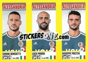 Sticker Simone Benedetti / Luca Parodi / Giuseppe Prestia - Calciatori 2021-2022 - Panini