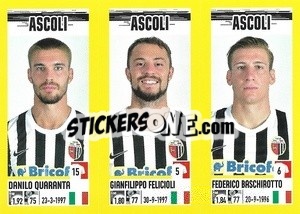 Cromo Danilo Quaranta / Gianfilippo Felicioli / Federico Baschirotto - Calciatori 2021-2022 - Panini