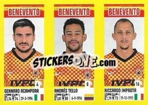 Sticker Gennaro Acampora / Andrés Tello / Riccardo Improta - Calciatori 2021-2022 - Panini