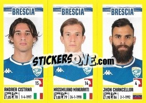 Sticker Andrea Cistana / Massimiliano Mangraviti / Jhon Chancellor - Calciatori 2021-2022 - Panini