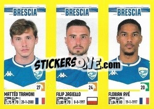 Sticker Mattéo Tramoni / Filip Jagiello / Florian Ayé - Calciatori 2021-2022 - Panini